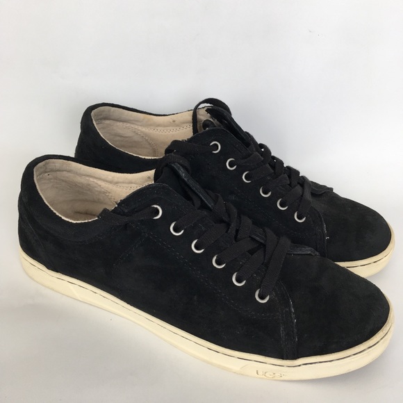 UGG Shoes - UGG Australia Tomi Black Suede Lace-Up Sneaker 9.5